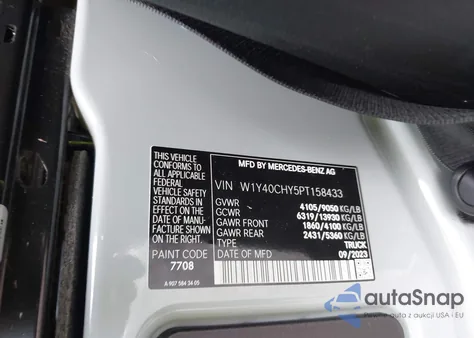 2023 Mercedes-Benz Sprinter 2500 High Roof 4-Cyl Gas from USA, damaged, VIN W1Y40CHY5PT158433